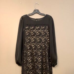 DressBarn Black/Nude Formal Cocktail Dress Size 4